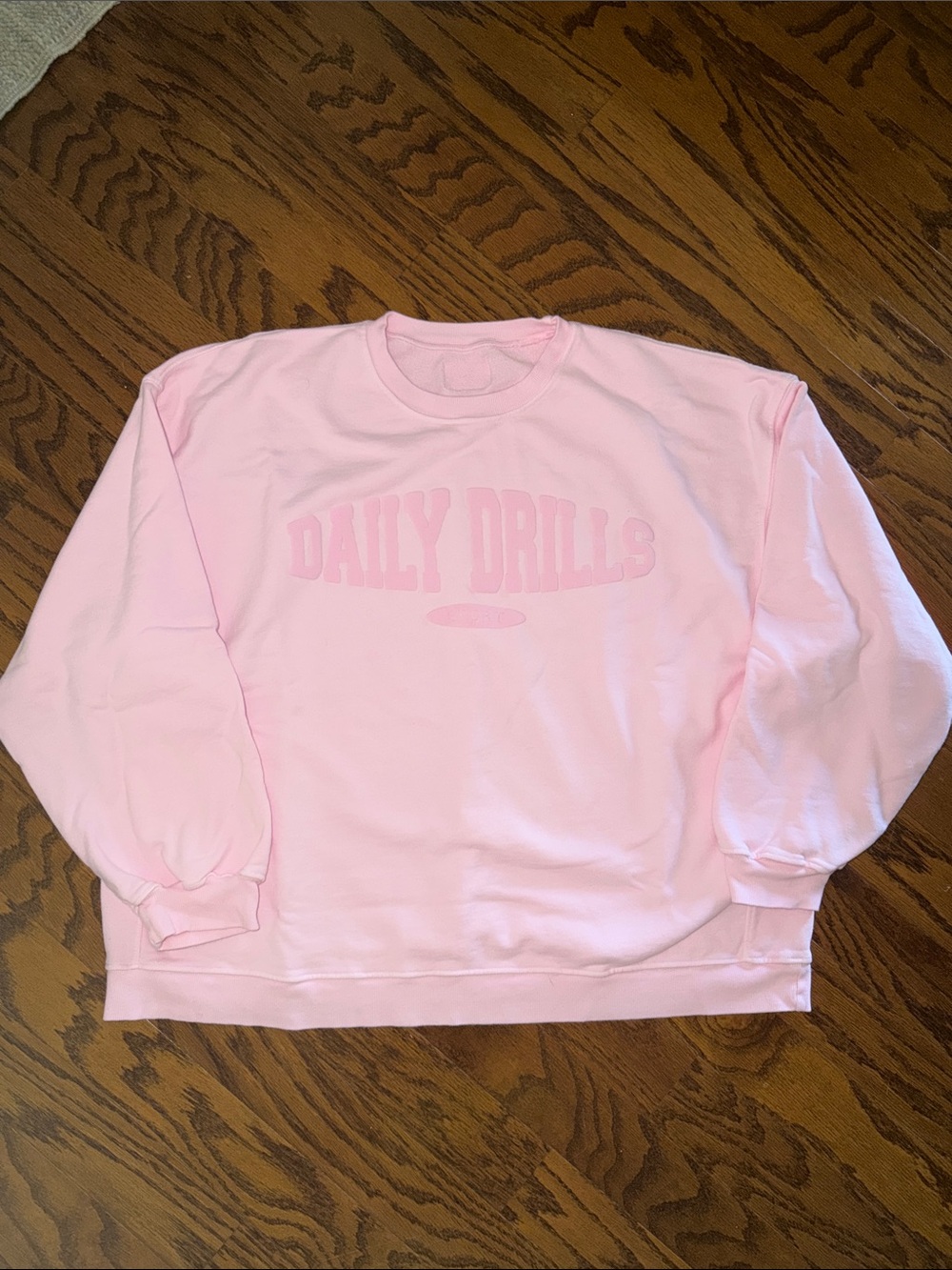 Daily Drills Pastel Pink Crewneck Sweatshirt